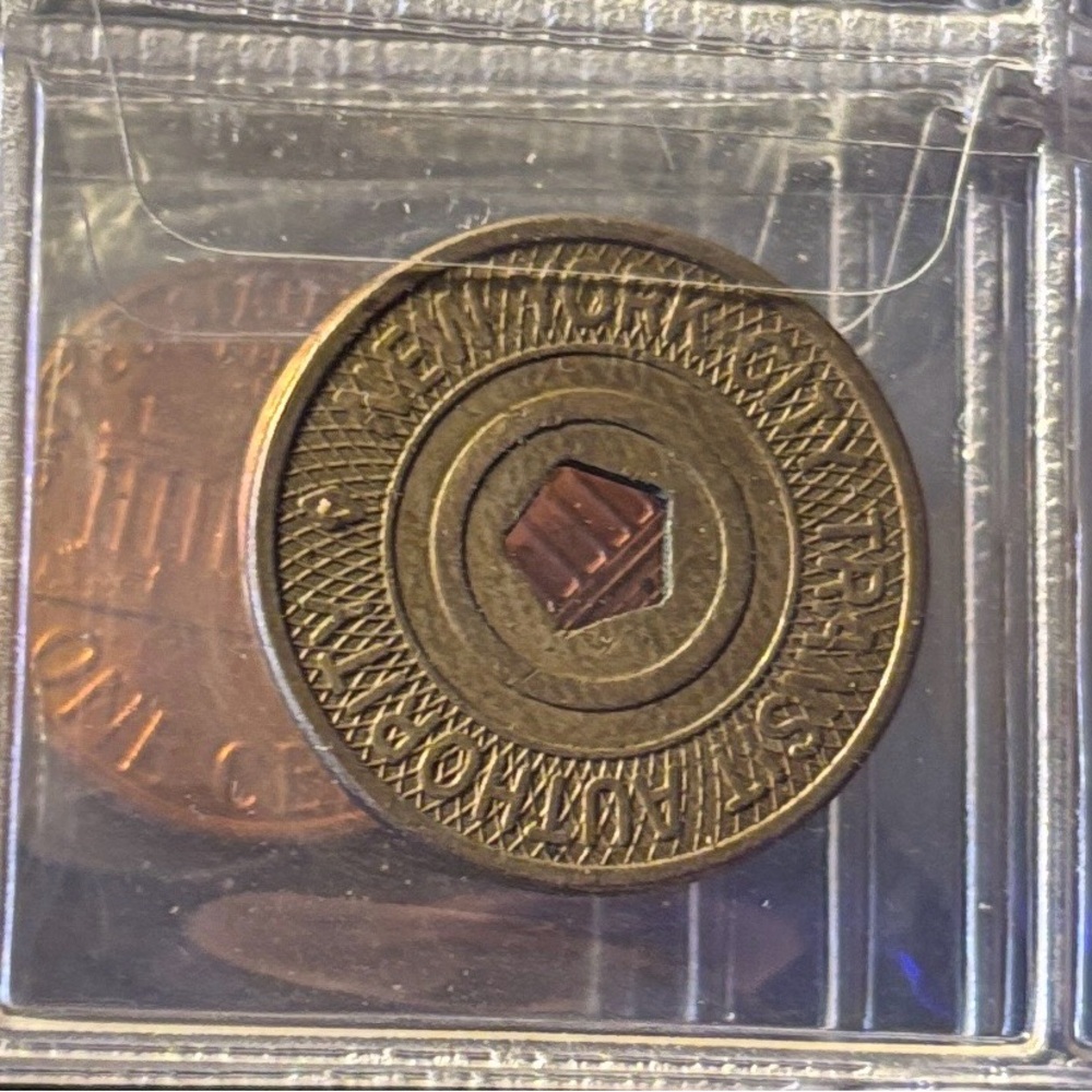 NYC subway Infamous five point token! rare! Mint! Price goes up every year!